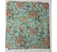 Indian Hand-Block Printed Jaipuri Print Tropical Paisley Floral Ethnic Sanganer Kurti Print Cotton Fabric (Mint Mugal Flower, 5 Yards)