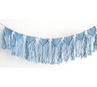 Indian Handmade Traditional Macrame Toran Cotton Thoranam Door Living Room Decor Bandanwar Home Valance Decorations Window Hanging Bohemian Wall Ethnic Decorative Vintage (Aqua, Large)