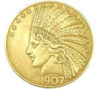 Indian Head Decoration - Great American Commemorative Replica - Uncirculated Morgan Golden