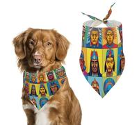 Indian Head Portraits Dog Bandana Puppy Cat Scarfs Bibs Washable Triangle Kerchief Pet Gifts