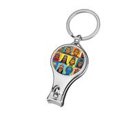 Indian Head Portraits Nail Clippers Sharp Sturdy Fingernail Cutters with Bottle Opener Keychain
