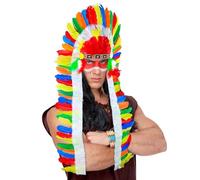 Indian Headdress 160cm Accessory for Wild West Cowboy Fancy Dress