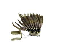 Indian Headdress Chief Feather Hat Headpiece Native American Artificial Feather Material Suitable for Men Women Themed Party Dress Up Photo Prop, yellow