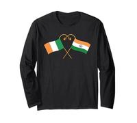 Indian Heritage India Ireland Flag Indian Flag Long Sleeve T-Shirt