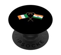 Indian Heritage India Ireland Flag Indian Flag PopSockets Adhesive PopGrip