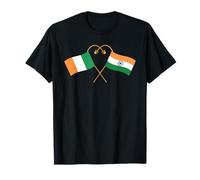 Indian Heritage India Ireland Flag Indian Flag T-Shirt