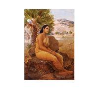Indian Hindu Art Print Poster Wall Décor - Raja Ravi Varma Shakuntala Painting (A3 Unframed)