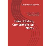 Indian History Comprehensive Notes: A Complete Quick Revision Guide Covering Ancient, Medieval & Modern India for APSC, UPSC & Other Competitive Exams