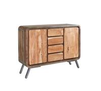 Indian Hub Aspen Large Sideboard - Metal/Wood - L40 x W120 x H90 cm in Brown Indian Hub Brown