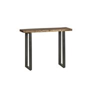 Indian Hub Baltic Live Edge Console Table - Metal/Acacia Solid Wood - L35 x W100 x H78 cm in Brown Indian Hub Brown