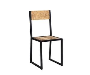 Indian Hub Cosmo Industrial Dining Chair (Set of 2) - Solid - L40 x W40 x H90 cm in Brown Indian Hub Brown