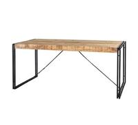 Indian Hub Cosmo Industrial Dining Table - Large - L90 x W150 x H78 cm in Brown Indian Hub Brown
