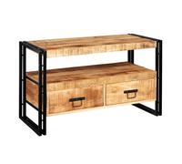 Indian Hub Cosmo Industrial TV Stand - Solid Mango Wood - L45 x W102 x H60 cm in Brown Indian Hub Brown