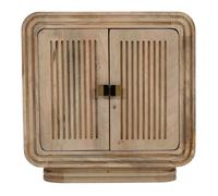 Indian Hub Hudson Carved Mini Sideboard - Mango Wood - L40 x W63 x H63 cm in Brown Indian Hub Brown