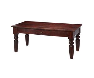 Indian Hub Jaipur Dark Mango Coffee Table - Solid Mango Wood - L55 x W45 x H110 cm in Brown Indian Hub Brown