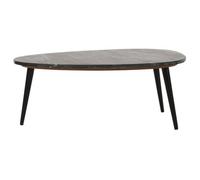 Indian Hub Opal Coffee Table with Black Marble Top & Metal Legs L60 x W90 x H35cm Indian Hub Black