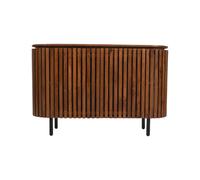 Indian Hub Slatted Large 2 Doors Sideboard - Mango Wood - L40 x W135 x H85 cm in Brown Indian Hub Brown