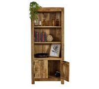 Indian Hub Surrey Bookcase with Doors - Solid Mango Wood - L40 x W70 x H165 cm in Brown Indian Hub Brown