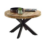 Indian Hub Surrey Coffee Table with Spider Legs - Solid Mango Wood/Metal in Brown Indian Hub Brown
