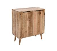 Indian Hub Surrey Drinks Cabinet/Sideboard - Solid Mango Wood - L40 x W80 x H90cm in Brown Indian Hub Brown