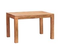 Indian Hub Toko Light Mango Small Dining Table Solid Mango Wood L80xW120xH76 cm in Brown Indian Hub Brown