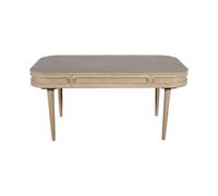 Indian Hub Valencia 6 Seater Dining Table - Mango Wood - L90 x W165 x H78 cm in Light Brown Indian Hub Light Brown