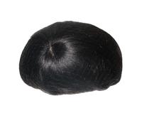 Indian Human Hairs Silk Base with PU Skin Around, Natural Looking Men's Toupee(6x9)