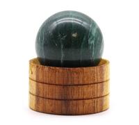 Indian Jade Gemstone Sphere 40mm With Stand For Decor & Spirituality