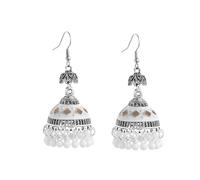 Indian Jhumki Bell Earrings for Women Dangling Vintage Statement Ethnic Boho Hollow Jhumka Round Bells Tassel Dangle Drop Earring Bollywood Traditional Fashion Gypsy Jewelry Party Festival, S, Metal