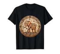 Indian kalamkari elephant graphic novelty art Design T-Shirt