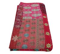 Indian khambhadiya Assoted Patchwork Kantha Quilt Reversible Patchwork Kantha Bedspread Indian Kantha Bed Cover Decor Kantha Throw