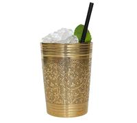 Indian Lassi Cup, Antique Bronze Metal Tumbler, Engraved Vintage Style Drinking Cup (1)