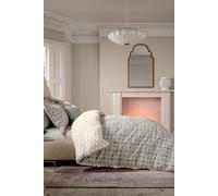 'Indian Lattice' Cotton Duvet Cover Set V&A Teal Double