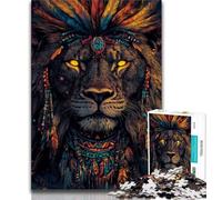 Indian Lion Jigsaws Puzzles 2000 Pieces for Teenagers Gifts,for Educational Game Challenge Toy Unique Home Decor And Gifts 70x100cm