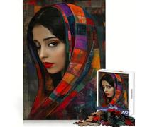 Indian Lisa Adult Jigsaw Puzzles1000 Pieces DIY Play Perfect Connection Pattern Assemble Art Display (50x75cm)