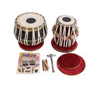INDIAN MAHARAJA Tabla Drum Set, 3KG Black Brass Bayan, Finest Dayan with Book, Hammer, Cushions & Cover
