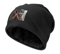 Indian Maiden And Wolf Native Am-erican Beanie Hat Thick Warm Skull Cap Soft Ski Hat for Men Women