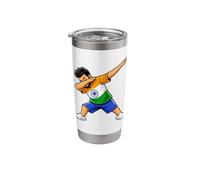 Indian Man Boy Dab Pose India Flag Stainless Steel Insulated Tumbler