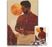 Indian Man with Whiskey 1000 Piece Jigsaws for Teenagers Fun Learning with Brain Game Perfect Thoughtful Festive Present Size 50x75cm
