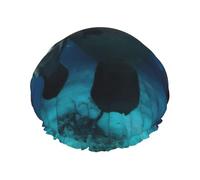 Indian Manatees Print Shower Cap, Lined Shower Cap For Women Reusable, Double Layer Waterproof Bath Cap