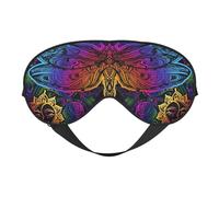 Indian Mandalas Dragonfly Sleep Mask, Eye Masks for Sleep Double-Sided, Sleep Masks for Women Men, Blackout Eye Covers for Sleeping, Travel
