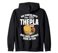 Indian Meal Professional Hindu Hinduism One Little Thepla Zip Hoodie