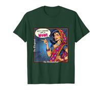 Indian Meet Me in India Funny Just Looking Like A Wow T-Shirt, Men, Dark Green, Small