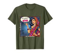 Indian Meet Me in India Funny Just Looking Like A Wow T-Shirt, Men, Olive Green, Small