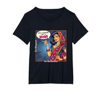Indian Meet Me in India Funny Just Looking Like A Wow T-Shirt, Women's Plus, Black, 6X