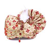 Indian Men's Velvet Wedding Safa and Pagdi or Stole for Groom, Multicolor, One Size