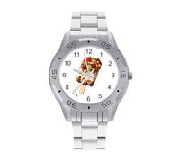 Indian Milk Ice Cream Men's Quartz Wrist Watches Fashion Casual Business Steel Band Wristwatch