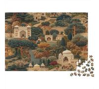 Indian Miniature Garden Pattern Puzzle 1000pcs (75x50cm) Erwachsene Puzzle,Home Decor