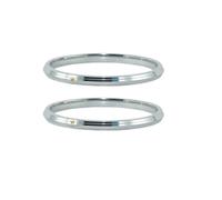 INDIAN MODERN ART Sikh Religious Stainless Steel Kada Bracelet for Men & Women - Silver Punjabi Kara 7MM - Unisex Traditional Pack of 2