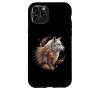 Indian Native American Woman With White Wolf Vitage Gifts Case for iPhone 11 Pro